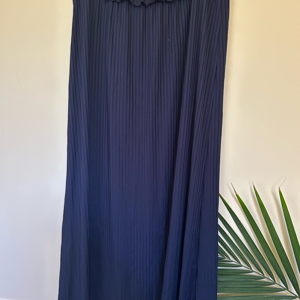 Elegant Navy Blue Maxi Skirt